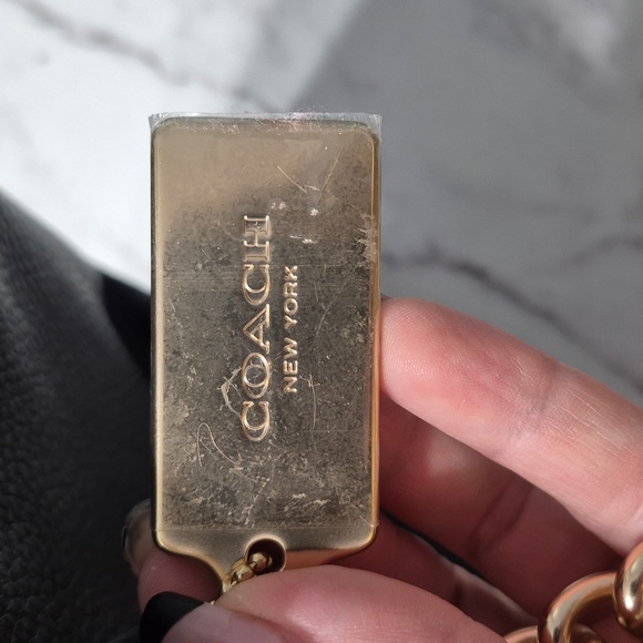 Coach Black Tote Bag with Gold Accents - Picture 10 of 10